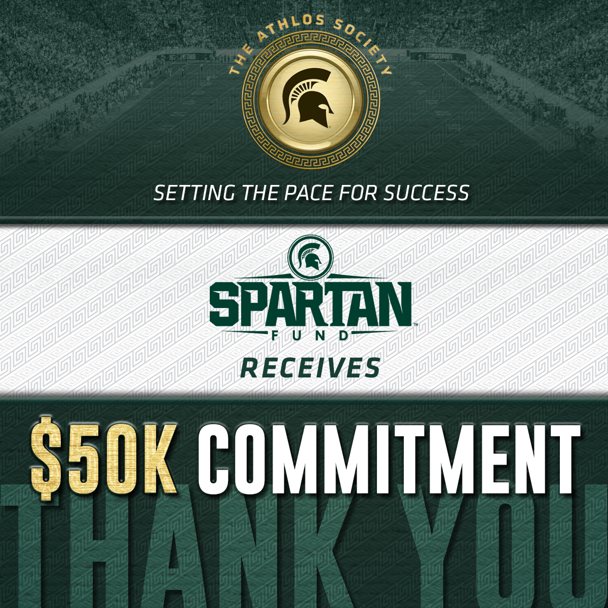 ✨Investing in Champions✨

Welcome, Greta Dart, to the Athlos Society! Her generous gift will continue to support the Jim and Greta Dart Wrestling and Baseball Scholarship Endowment. Thank you for your dedication to <a href="/MSU_Athletics/">Michigan State Athletics</a>!

#GoGreen | #InvestInChampions