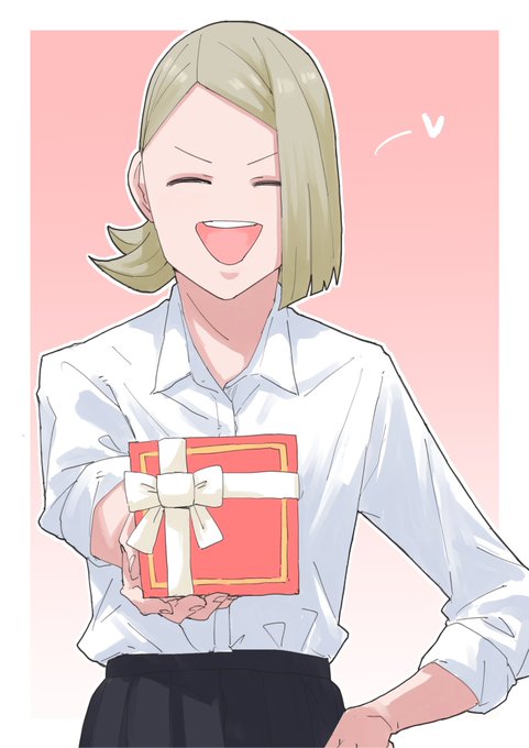 「blonde hair holding gift」 illustration images(Latest)