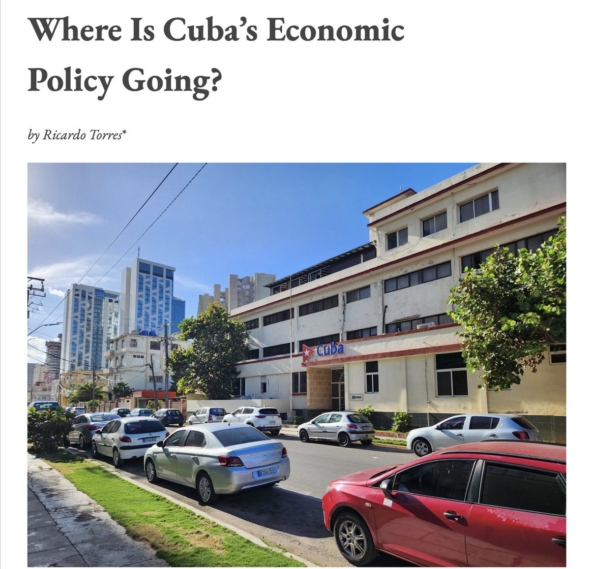 AU_CLALS's tweet photo. Read the latest #AULABLOG on the future of economic policy in #Cuba written by Ricardo Torres:
https://t.co/jA0eeBcqed https://t.co/hyTB68Ubpz