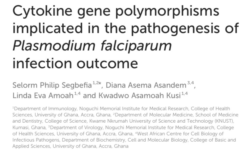 🚨Publication Alert Our lab started the year on a great note. Congratulations to our PhD Student Selorm Segbefia. 🥳 @HEPMALgh @WACCBIP_UG @UnivofGh @NMIMR_UG @ImmunologyNMIMR @imm_gh Read paper below; frontiersin.org/journals/immun…