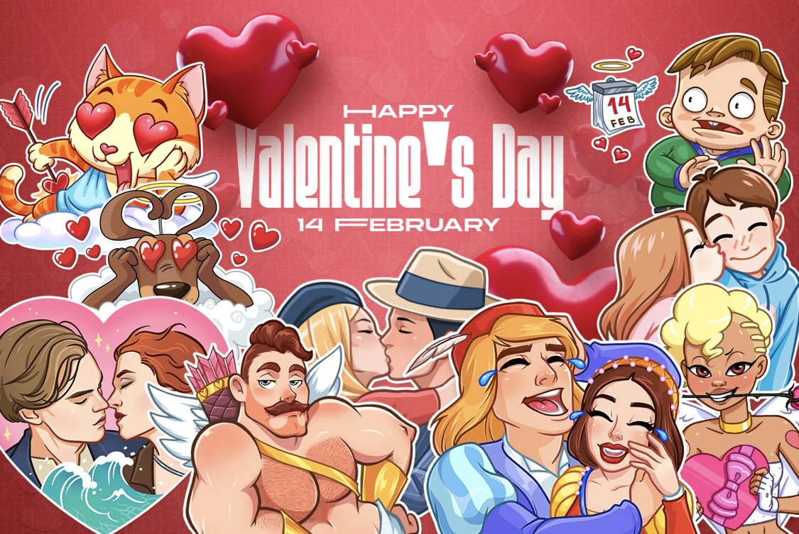 artlionapp's tweet photo. Happy Valentine’s Day! 💖
FREE Stickers: https://t.co/tLqL2E3QN8

#ValentinesDay #stickers #Telegram #WhatsApp #Signal #imessage https://t.co/fT0QtWCK7W