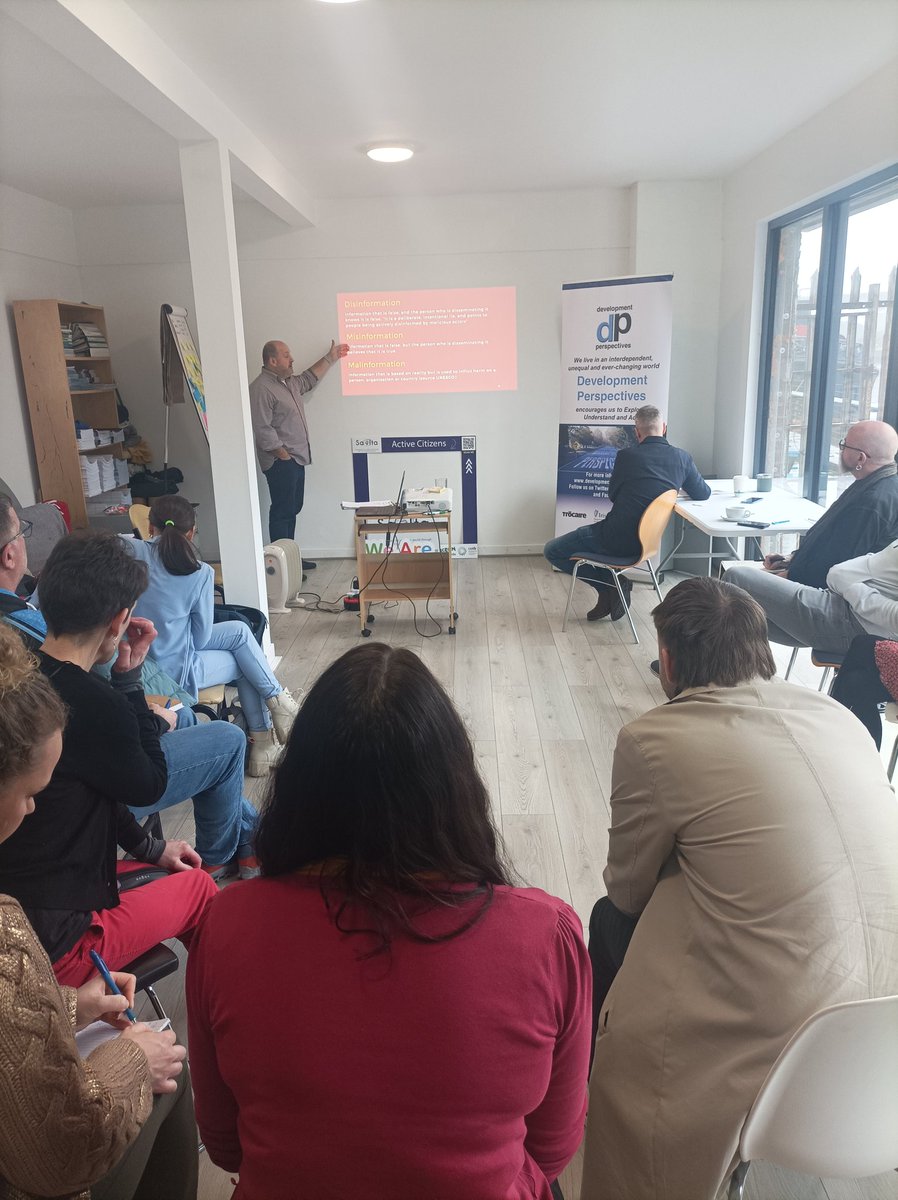 devperspectives's tweet photo. An eye-opening workshop today exploring misinformation with Carmine Rodi Falanga.

In today's digital age, it is more important than ever to critically evaluate the information we consume. Today we investigated where misinformation comes from, and how to verify stories we read on the internet.
  #Misinformation #MediaLiteracy