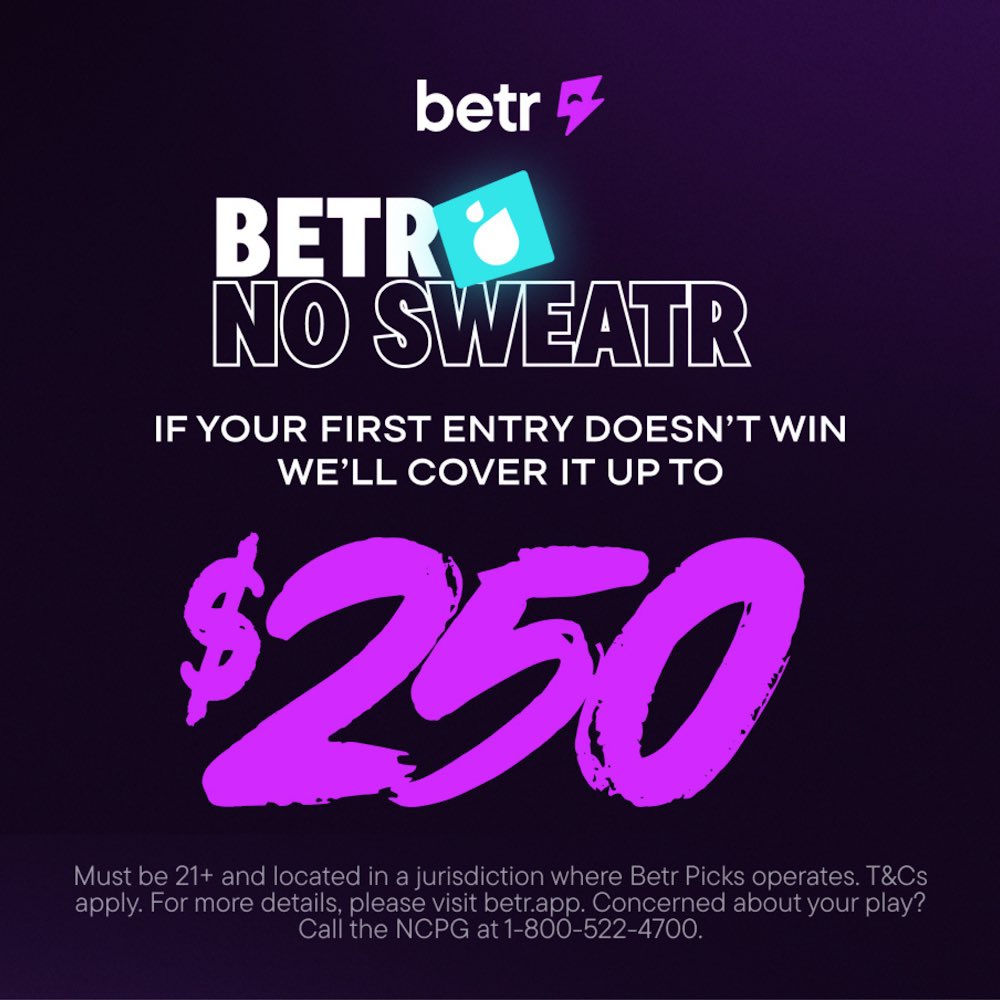 Be sure to sign up for the @betr app and use code word PROBS at
