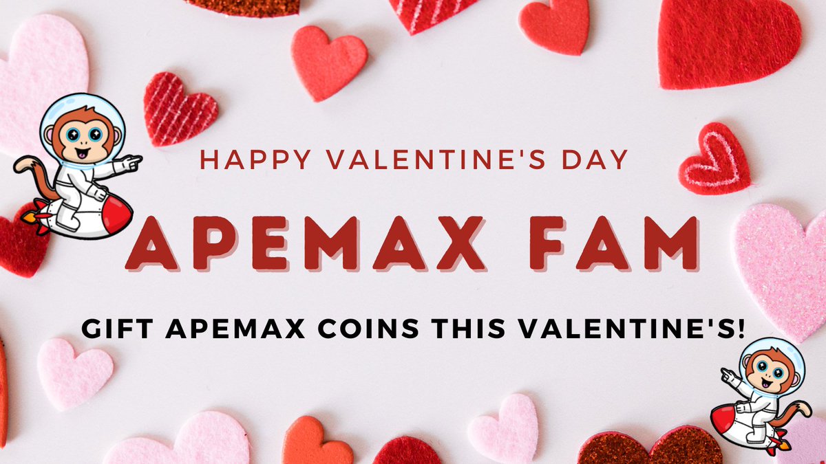 Happy Valentine's Day ApeMax Fam! 💖

Spread the love this Valentine's Day with #ApeMax! 💘

Discover ApeMax at apemax.com/?ref=twitter

#ApeMax #ValentinesDayGift 🌹💌