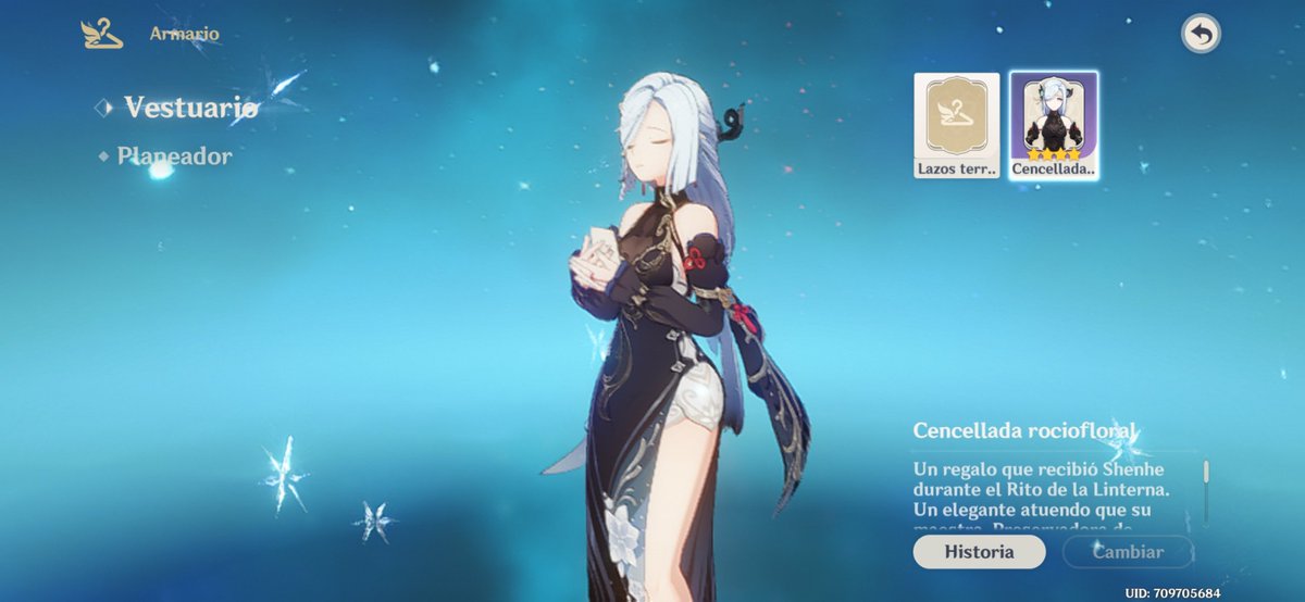 Mommy Shenhe con su skin!!! Más motivos para conseguir el cosplay de esta versión. 
Gracias a <a href="/Games4ndChill/">GamesAndChill</a>  por sus estupendos sorteos y por tremendo premio 🥰