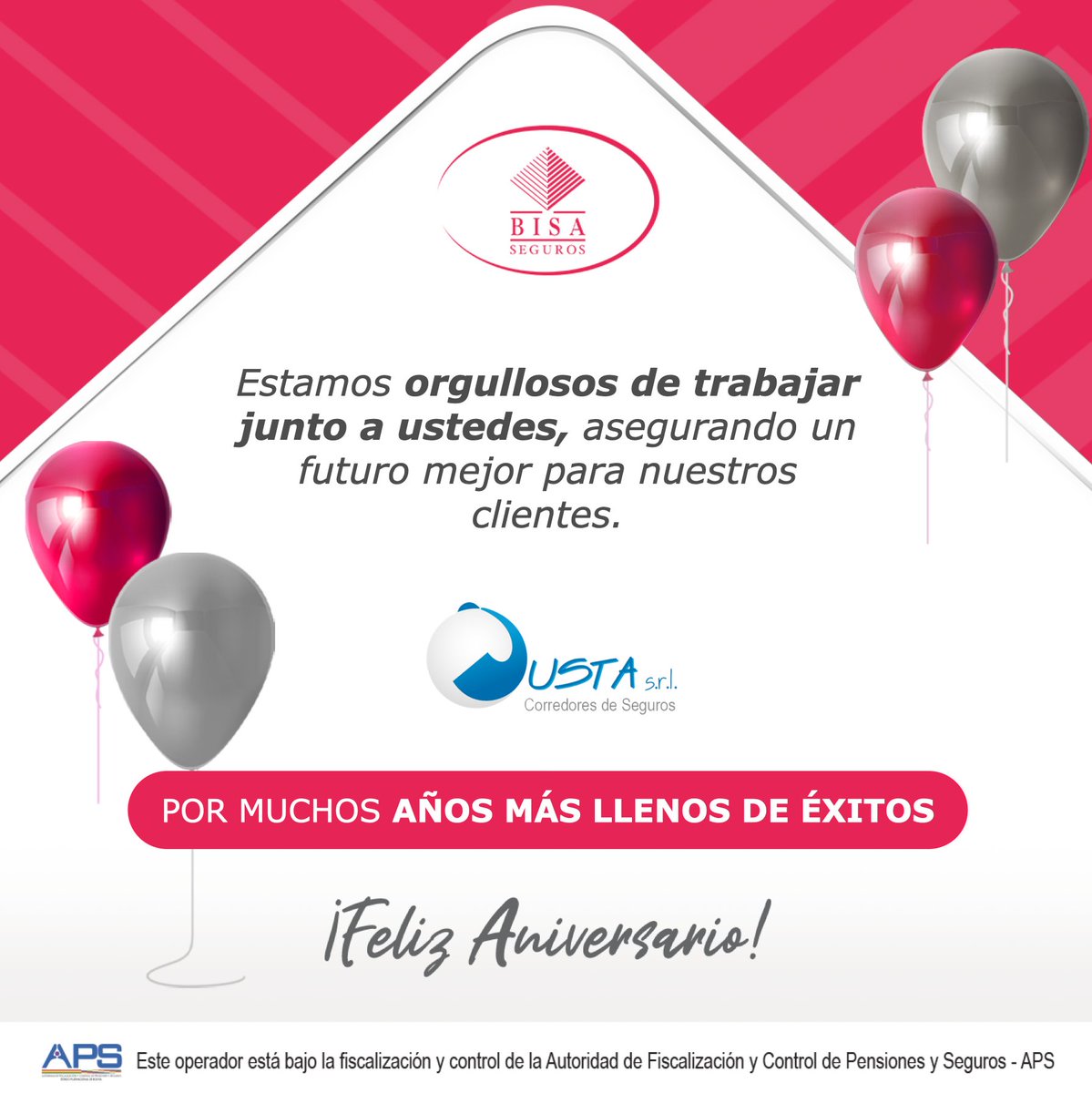Felicidades JUSTA S.R.L. Corredores de Seguros