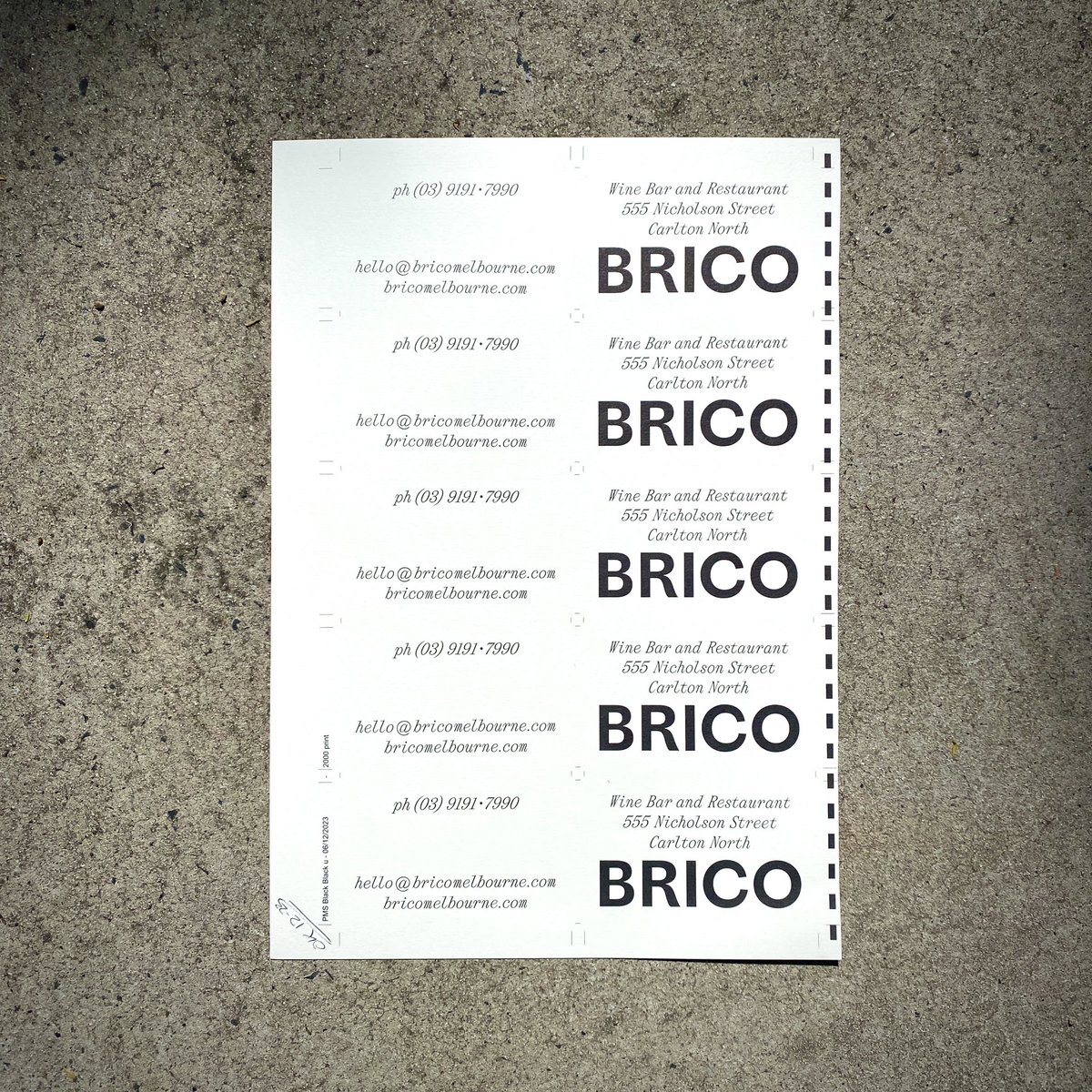 taylordpress's tweet photo. BRICO Business cards.
Offset Black printed on Colorplan Natural, New Blue, Harvest &amp; Chartreuse 270gsm card weights.

Produced for @brico.melbourne 
Designed by @teganhendelstudio 

#brico #bricomelbourne #businesscards #winebar #wine #bar #colorplan #businesscard  #taylordpress https://t.co/HtQSi7MaVo