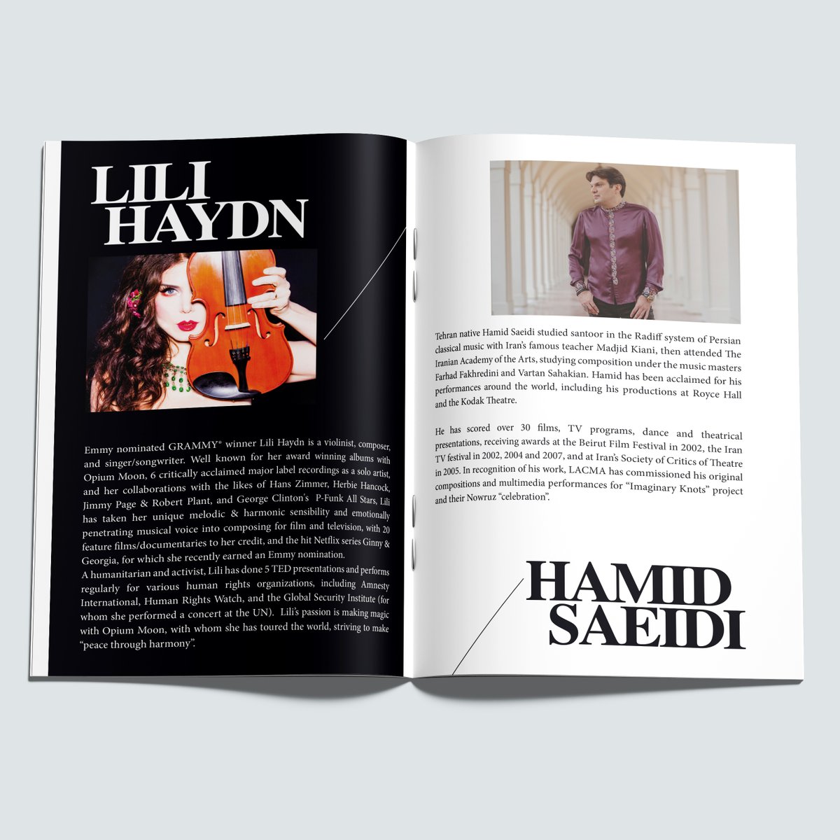 NxtAnchor's tweet photo. @opiummoonmusic Pico Union Project Concert Booklet Design
Photo by: @eraserstudiousa
Designed by: @nxtanchor @iamalihoss @sanazmahdi
#nxtanchor #ali_hoss #sanaz_mahdi #booklover #bookaddict #artbook #bookdesigner #hamidsaeidi_official #lili_haydn #itaidisraeli #mbgordy #NewAgeArt https://t.co/dGxEiUuUnH