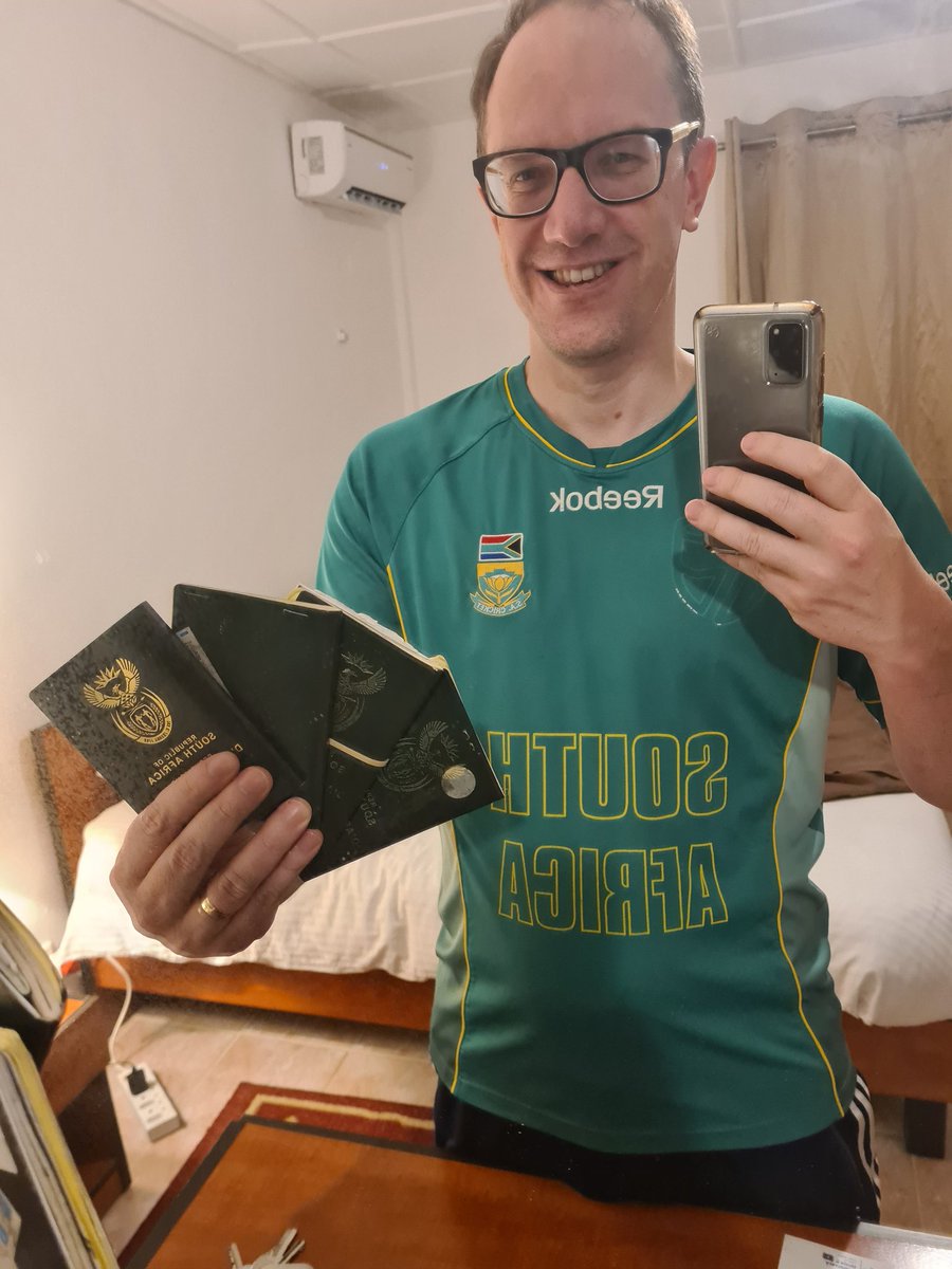 grant_masterson's tweet photo. From my first journey into Africa in 2003 (Kenya) representing @EISAfrica, tomorrow will be my last as I leave Monrovia for new challenges. The privilege of striding the continent for democracy humbles me often. (Pic) My last 4 passports from 2016 - present. Thank you my friends. https://t.co/cTz5h4IOgL