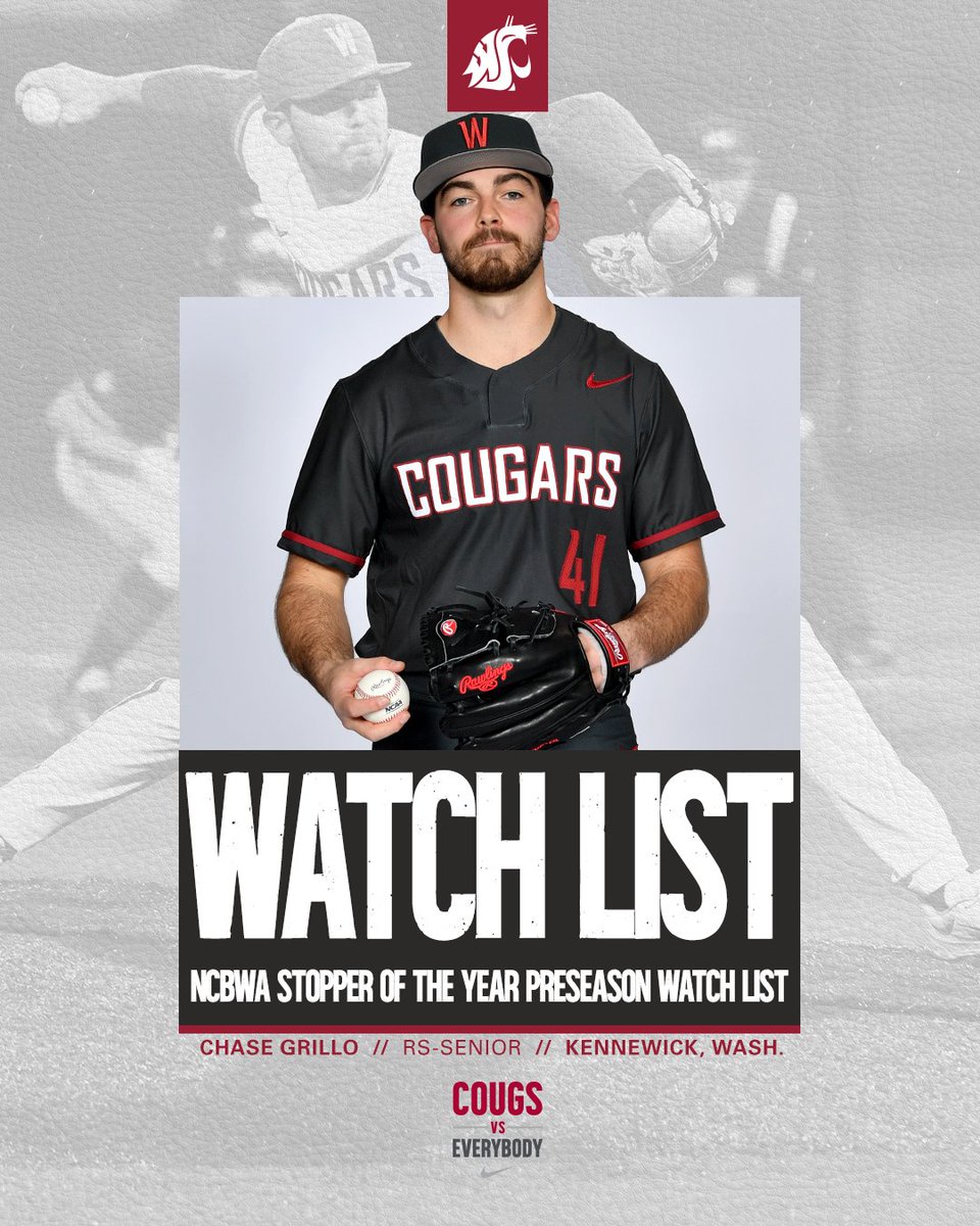 wsucougarbsb's tweet photo. For the 2nd straight season, Chase Grillo has been named to the NCBWA Stopper of the Year Preseason Watch List!

🔗https://t.co/GuYLahMwaS

#GoCougs | @chasegrillo28 https://t.co/peOX8loAhn