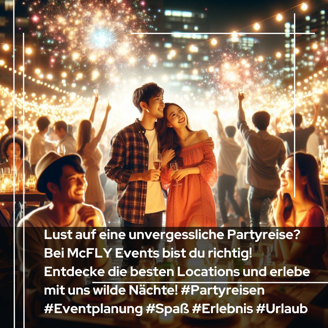 PetrilloMartin's tweet photo. Lust auf eine unvergessliche Partyreise? Bei McFLY Events bist du richtig! Entdecke die besten Locations und erlebe mit uns wilde Nächte! #Partyreisen #Eventplanung #Spaß #Erlebnis #Urlaub #McFLY #McFLYEvents https://t.co/j7JzLhWazA