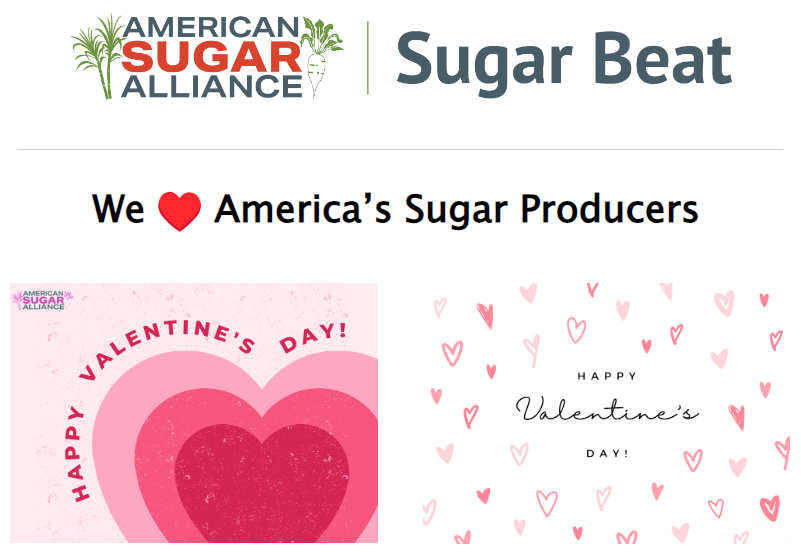 rarinke's tweet photo. Have a Sweet Valentine’s Day! 
@SugarAlliance https://t.co/6ACrMwWe38
