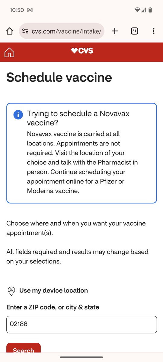 Hey <a href="/cvspharmacy/">CVS Pharmacy</a> just walked into my local CVS and asked if they had Novavax and they said they only carried Moderna so you might want to change your website or talk to your pharmacists #fail