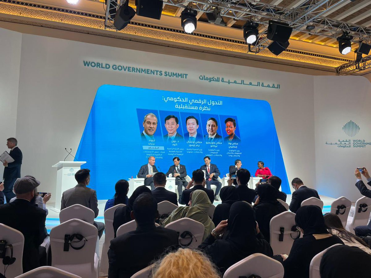 It was a pleasure and a privilege to participate over these two last days to #WorldGovSummit 2024 in Dubai meeting with great innovative public leaders from around the world, taking about digital disruptive technologies improving public services.