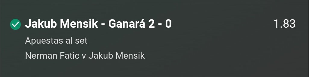 PLENO DE ✅ HOY 3/3 💚

🔥 Cuota @ 4.65 ✅
🔥 Cuota @ 2,52 ✅
🔥 Cuota @ 1.83 ✅

➡️ Vamos con todo a por febrero en el canal! 💣