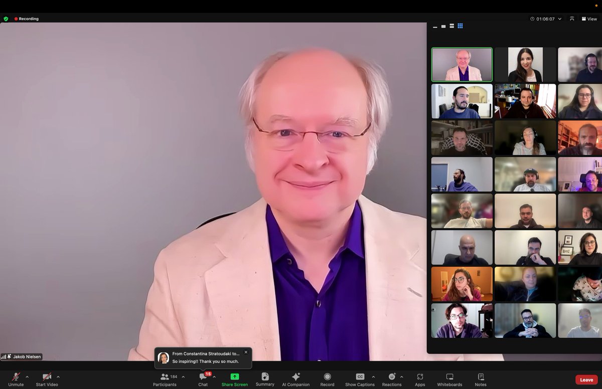 🌐 Today, thanks to #UXGreece, the extraordinary became reality as we engaged with the legendary #JakobNielsen! 🚀 We delved into insightful conversations on #AI and uncovered innovative perspectives in the realm of #UXResearch. 💡 Grateful for the enriching experience!