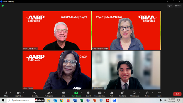 Thank you <a href="/AsmRodriguez53/">Freddie Rodriguez</a> for meeting with <a href="/AARPCA/">AARP California</a> to discuss our 2024 legislative priorities that include: Long-Term Services and Supports, Long-Term Care, Housing, Transportation, and Affordable Energy Bills. #AARPCALobbyDay24