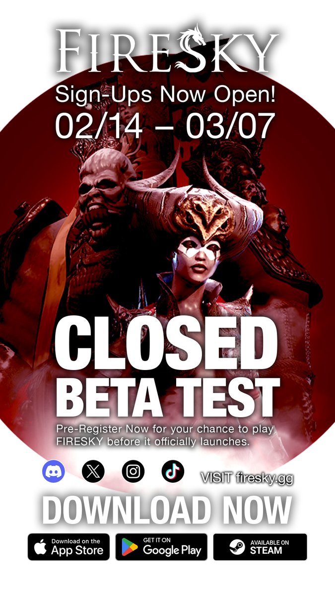 Our Closed Beta Test is up! Go to firesky.gg to register and play today.