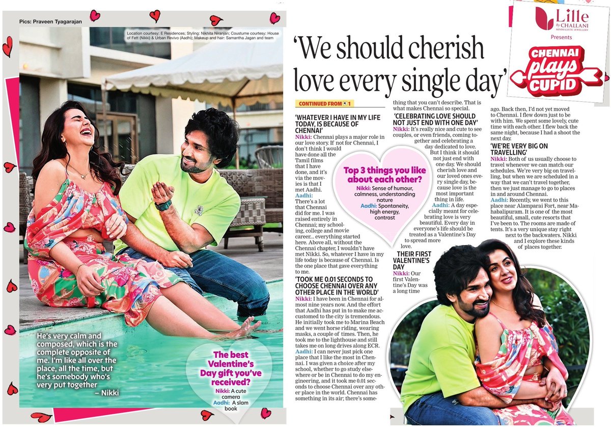 MiniCinemaWorld's tweet photo. We should cherish love every single day

#Nikki #Nikkigalrani 
#Aadhi #AadhiPinisetty 
@AadhiOfficial @nikkigalrani

#ValentinesDay       #ChennaiCouple 
#ChennaiPlaysCupid #Chennai https://t.co/WiLLlYGy5G
