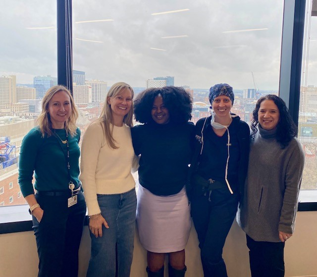 APPennMed's tweet photo. New APP Seniors began the PAaCE Professional Development series today! Congratulations to our new APP Seniors!

Pictured from left to right:
Cathy Baglieri, APP Director PPC/PSP, Seniors: Vicki Sherry, Faith Mutale, Kelly Cederquist, and
Corinna Sicoutris, APP Director, HUP https://t.co/jY5Et7wo4b