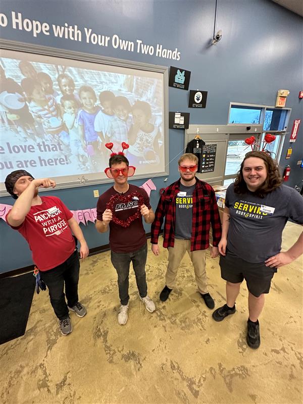 Happy Valentine's Day from some of our festive staff at FMSC Coon Rapids! 🩵 And from all of us here at FMSC — we just want to remind you how much LOVE we have for our volunteers, donors and partners around the world. Thank you for all you do! #feedingkids