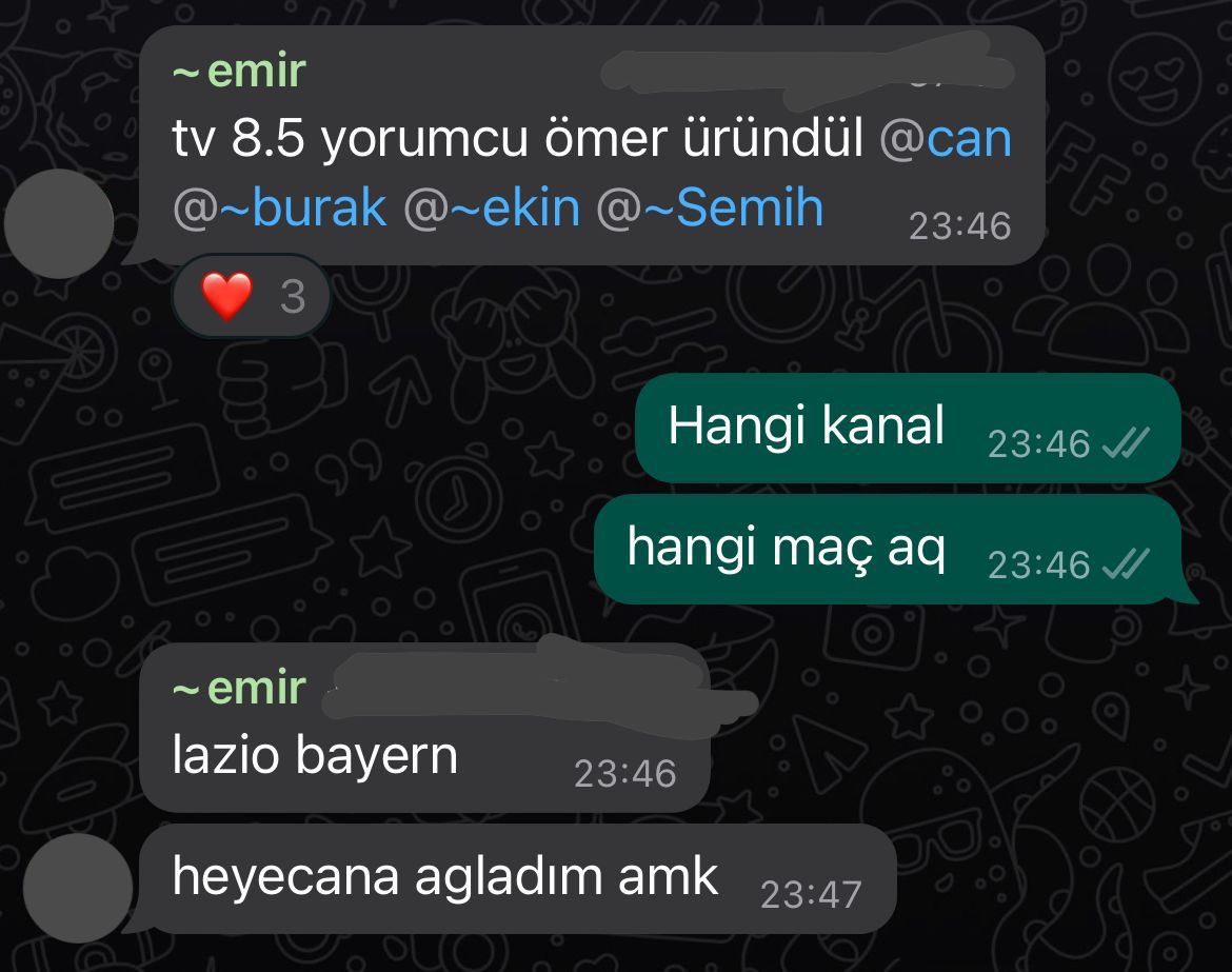 içeriden bilgi geldi maçı izler sonra yatarız allah rahatlık versin