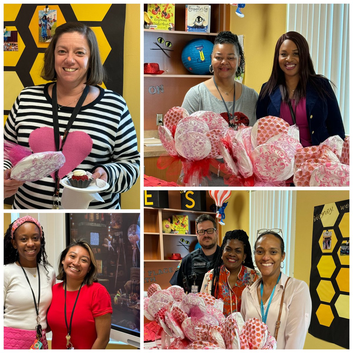 Today, we showered our Teachers and Staff with Love: Handmade lollipops filled with treats, cards, cakes, and cupcakes for Valentine’s Day. We are very fortunate to have a Team dedicated to Teaching and Growing our Tigers everyday. #TheMostPleasantPlacetoBe