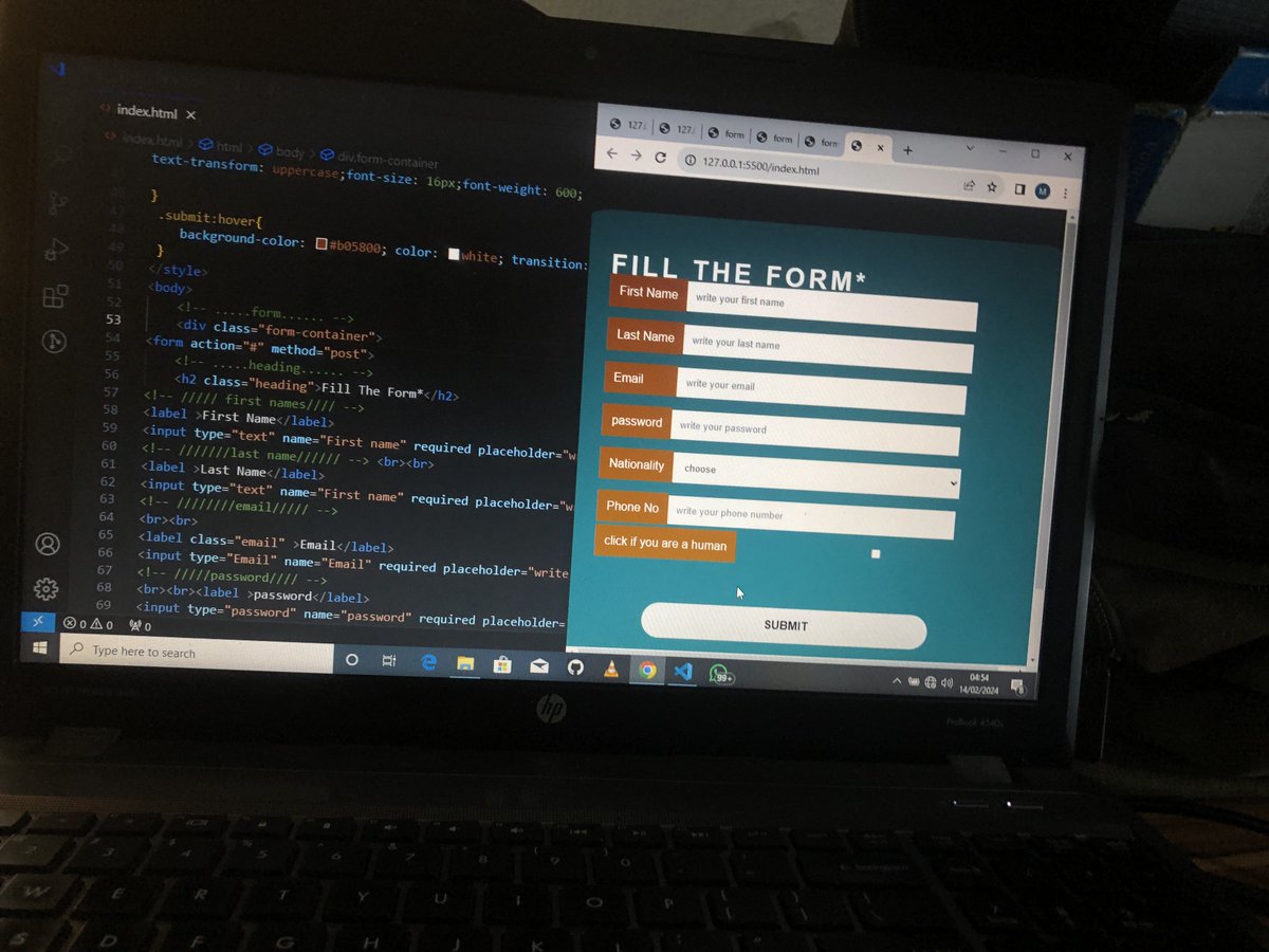 susu_ufedo's tweet image. Day 12 of #100DaysOfCode I did a form and learnt how to make it functional 
#webdeveloper #womenincode
