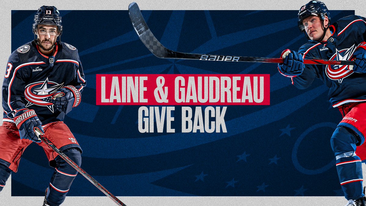 BlueJacketsNHL's tweet photo. We are excited to announce that Johnny Gaudreau is joining Patrik Laine and the #CBJ Foundation in support of men’s mental health services and programs. 

Johnny will join his teammate in donating $1,000 for every point he scores through the end of the season to the @OhioHealth Foundation to support men that are struggling in our community. 

Fans interested in supporting their efforts can donate at https://t.co/XS2bxfmLXv.

📝 https://t.co/wpMfsxLor4