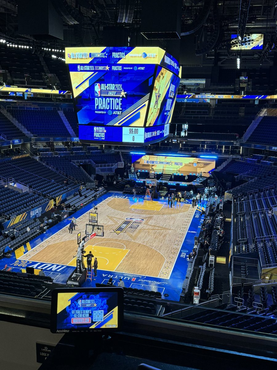 It’s almost Go Time #Indy! <a href="/GainbridgeFH/">Gainbridge Fieldhouse</a> is looking sharp! #IndyAllStar #AllStar2024