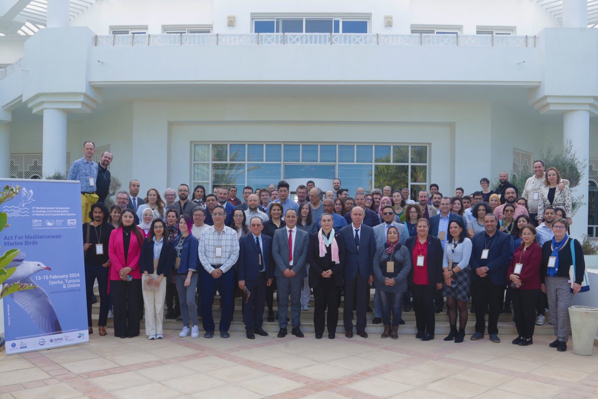 For the 3rd Mediterranean Bird Symposium, opened yesterday under Her Excellency Mrs. Leïla Chikhaoui Mahdaoui's patronage, we're thrilled to have
👥 Nearly 80 participants 
🌍 26 countries represented 
💬 67 oral presentations, posters, and parallel events