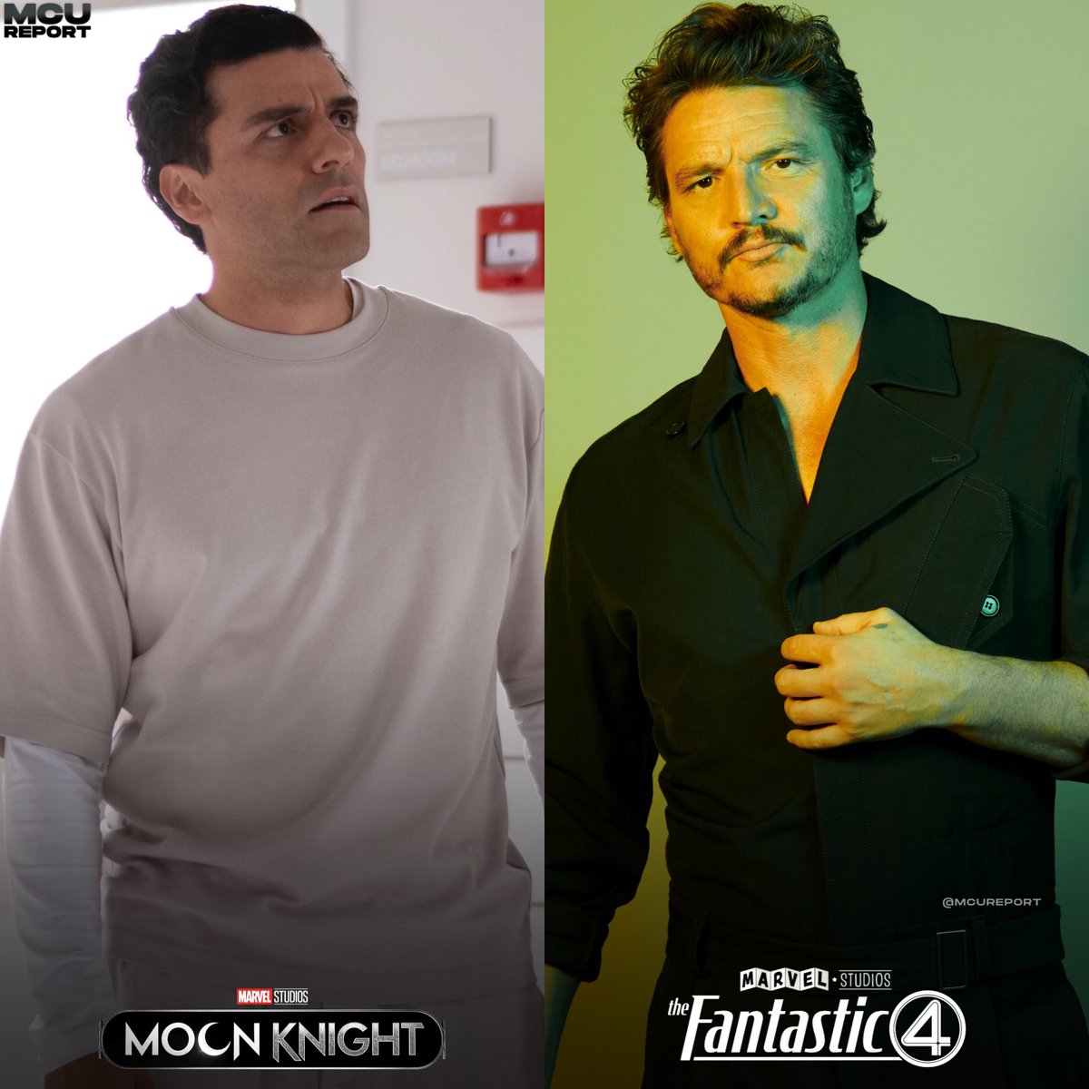 MCUReport's tweet photo. Oscar Isaac and Pedro Pascal are now both officially a part of the MCU #FantasticFour https://t.co/pvpQWkiF0Z