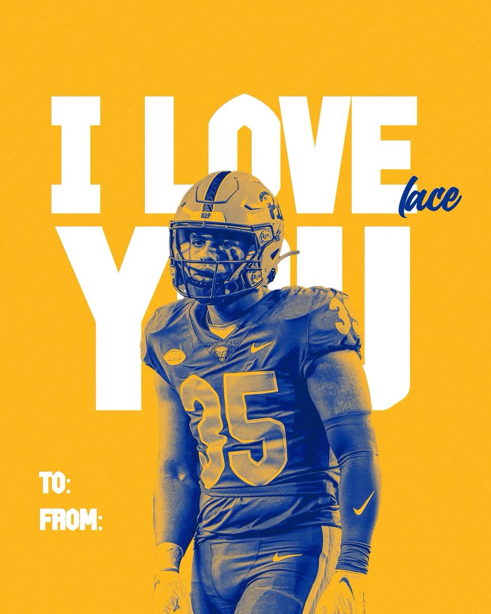 Pitt_FB's tweet photo. Spread the LOVE today 💙💛

@BraylanLovelace @T_official58 

#H2P » #ValentinesDay https://t.co/OVO13VaUny