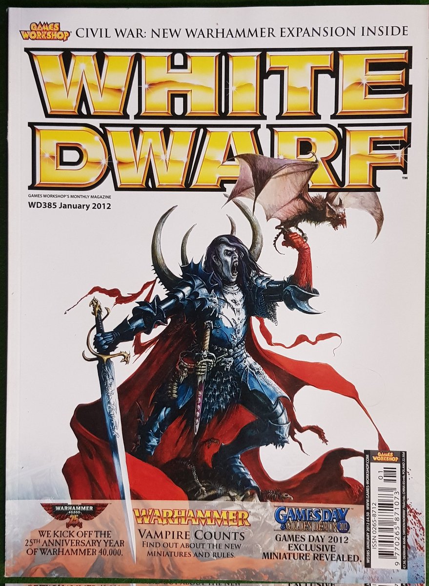 It's Wōdnesdæg, it's the midweek, it's also some other day about hearts or something, anyway here's a #RandomWhiteDwarfCover 

Issue 385. January 2012
