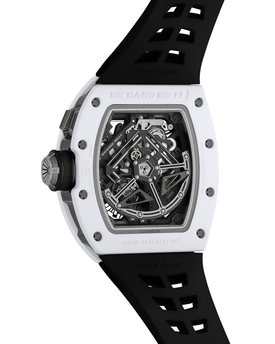 The RM 30-01 In ATZ white ceramic is a marvel of material engineering. It embodies the Brand’s unyielding quest for excellence, from its unblemished satin finished and polished surfaces to its enduring beauty and purity. bit.ly/3OVswBh #RichardMille #RM3001