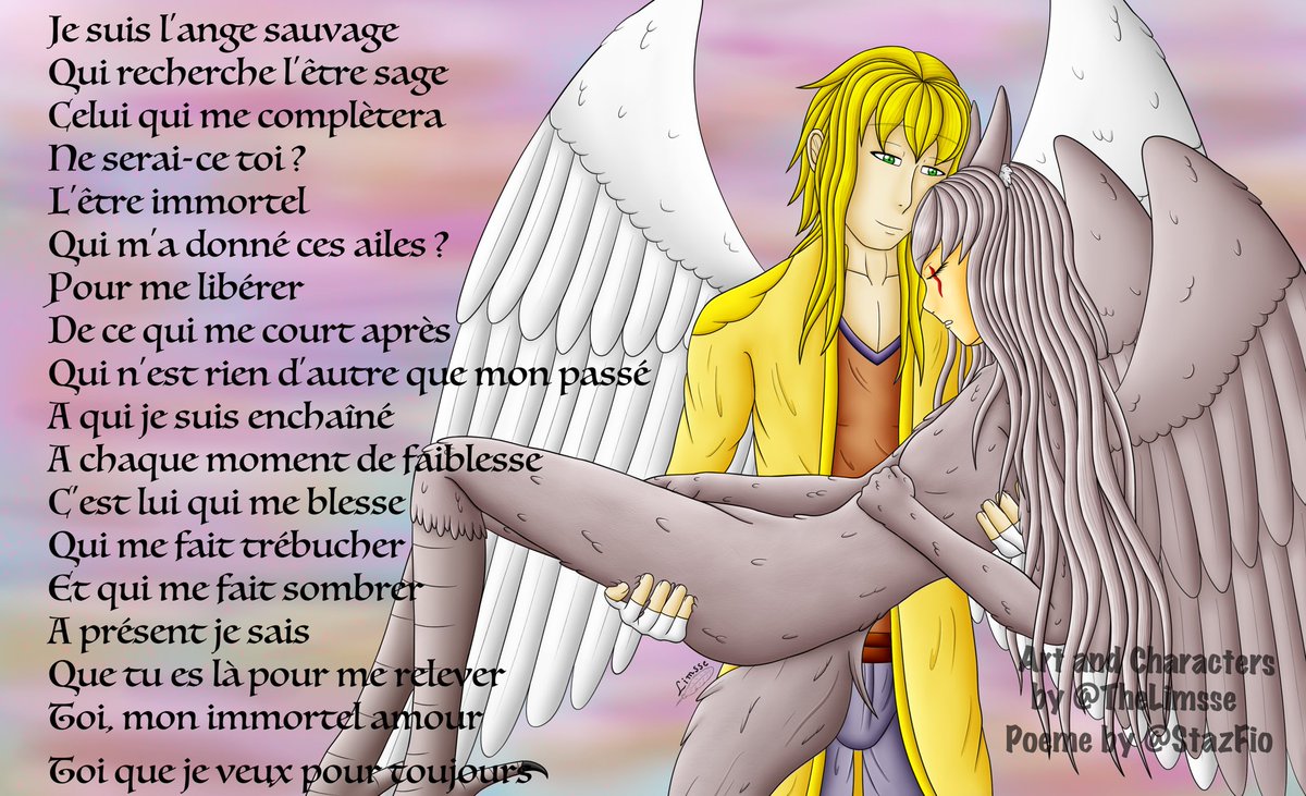 TheLimsse's tweet photo. Joyeuses St Valentin ! Cette année, c’est le retour de mes tourtereaux Limsse et Krey ♥️
Accompagné d’un poème écrit par @fionastaz qui m’a inspiré l’illu car il m’évoque les sentiments de Limsse 🪶 https://t.co/AuXuFy3FNb
