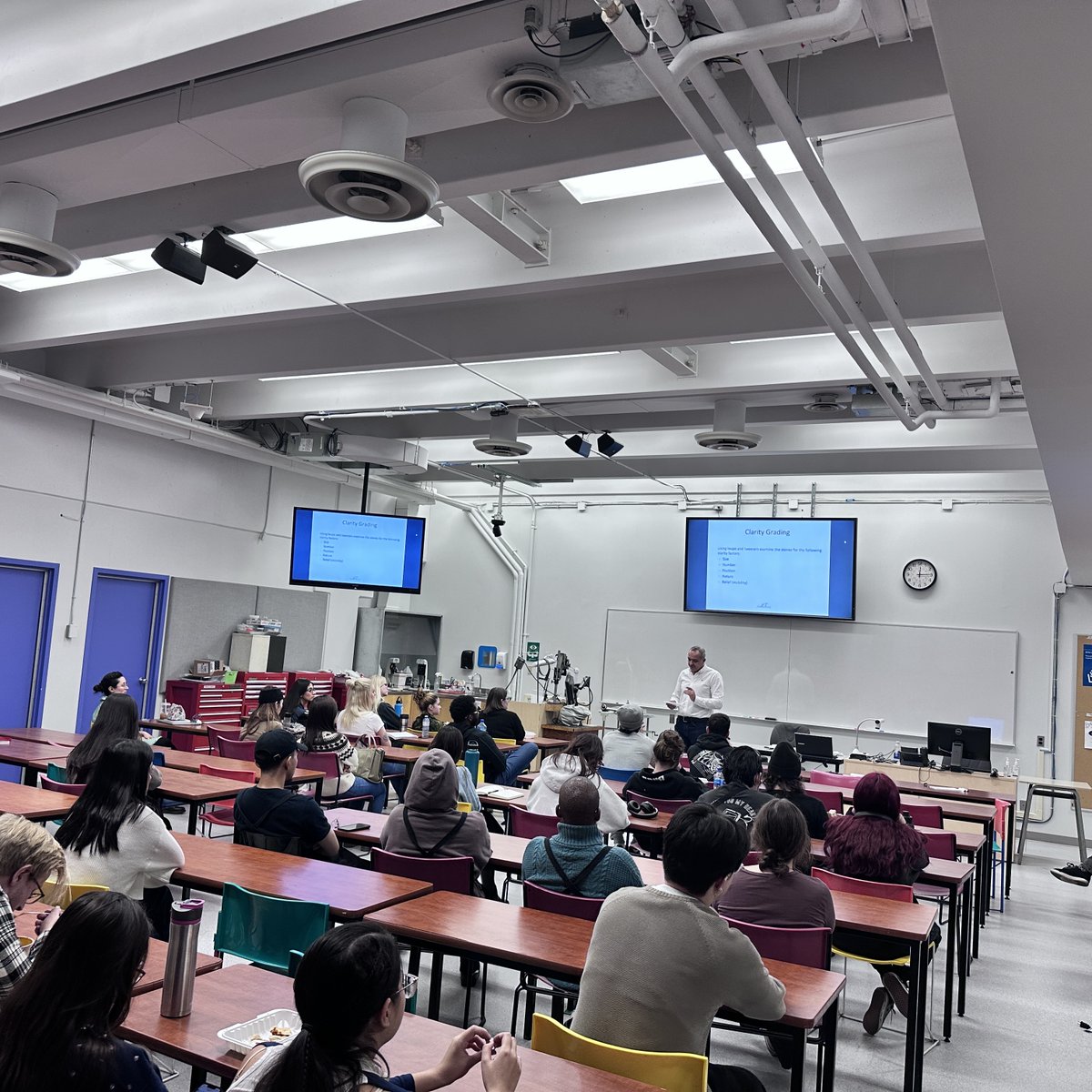 PTDiamondsInc's tweet photo. “How to buy small uncertified diamonds” at George Brown College Lunch and Learn.  We were thrilled to see future jewellers once again on November 14th, 2023. #georgebrown #diamonds #ptidamonds #gbc #loosediamonds #diamondwholesale https://t.co/jgqnD6AGcl