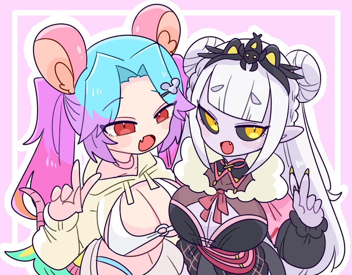 kumogorogoro's tweet photo. Spending Galentines with my wonderful roomie of 8 years 💖🥰💖😘😘 #kuddelart #meriart https://t.co/19a7agkI0L