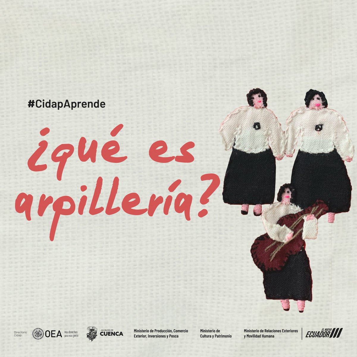 CIDAPAMERICA's tweet photo. #CidapAprende  |  🧐¿Cᴏɴᴏᴄɪ́ᴀs ʟᴀ ᴀʀᴘɪʟʟᴇʀɪ́ᴀ?
Desde noviembre del año pasado hasta la primera semana de febrero el Museo Cidap fue sede de la muestra: 𝑩𝒐𝒓𝒅𝒂𝒏𝒅𝒐: 𝒎𝒖𝒋𝒆𝒓𝒆𝒔 𝒄𝒓𝒆𝒂𝒏𝒅𝒐 𝒉𝒊𝒔𝒕𝒐𝒓𝒊𝒂𝒔🧶... 1/2 https://t.co/nuxAnn1iFf