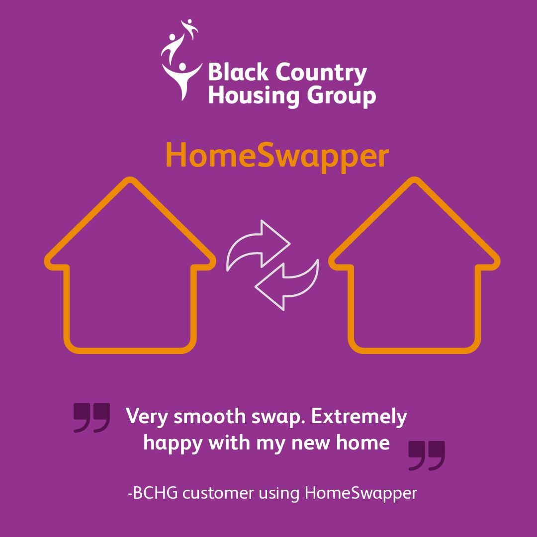 It's important that you live in a home that suits your needs. If you’re a BCHG customer, you can exchange your home with another BCHG tenant. You can register here: buff.ly/499LYTL. Once you have registered, contact us on 0121 561 7934 & we will enable your account.