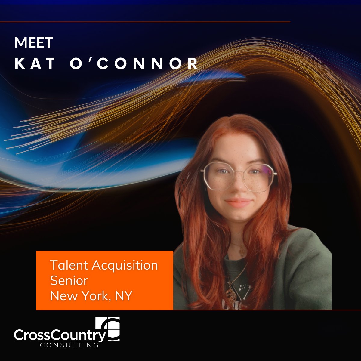 CrossCountryCo's tweet image. We enjoy spotlighting our employees! Introducing Kat O’Connor, a valuable member of our Talent Acquisition team. Explore more about the CrossCountry experience: ow.ly/umya50QBguO

#CrossCountryConsulting #ABetterExperience #GetToKnowOurTeam