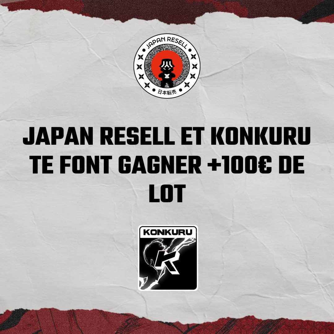 Konkuru_'s tweet photo. On lance un concours avec @JapanResell !

Pour participer c'est simple :
- Mentionne 1 personne en réponse
- Retweet et like ce tweet
- Abonne toi à Konkuru et Japan Resell

Tirage au sort du vainqueur le 21 février à 21H ! https://t.co/OAqk9Go076