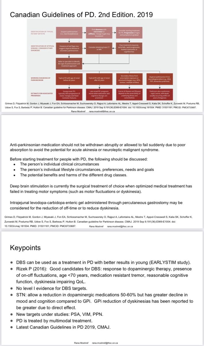 RanaMoshref's tweet photo. Thanks to Dr. Keith MacDougall for supervising my presentation about Parkinson’s disease and for his great support and guidance. Attached key points from my grand round presentation @westernu_nsx @westernuCNS https://t.co/BERbRQbxoT