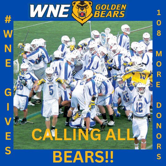 Feeling the love with WNE Gives! ‘Olden Bears keep it up! Link in bio. #AlwaysaBear#Bearball