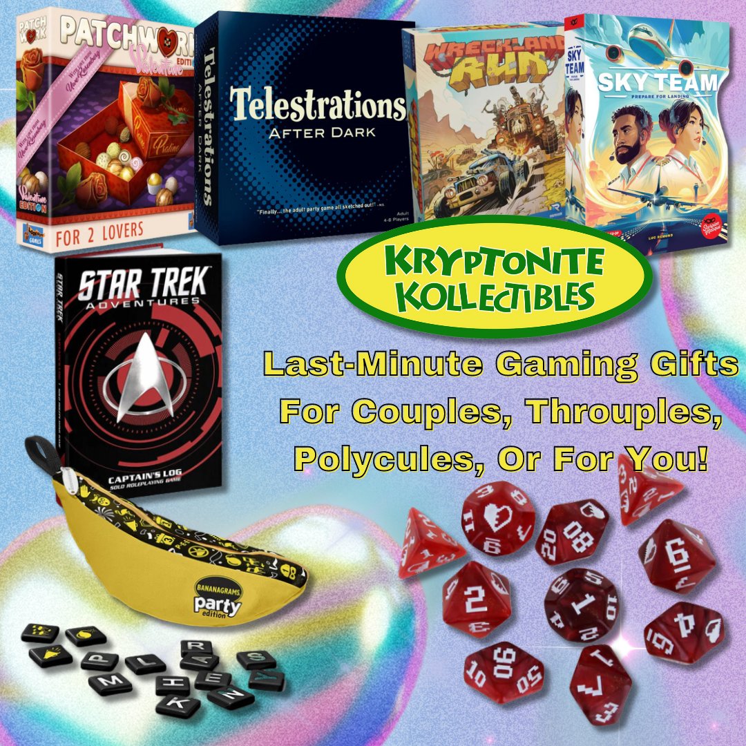 KryptoKollect's tweet photo. Valentine's day is here!
Don't worry, Kryptonite Kollectibles has you covered. Stop in on the way home from work, or before getting the kids or the pizza and grab something everyone can enjoy!
Except Skyteam. You better have a rock-solid relationship to survive it! https://t.co/tKcQh3RaVK