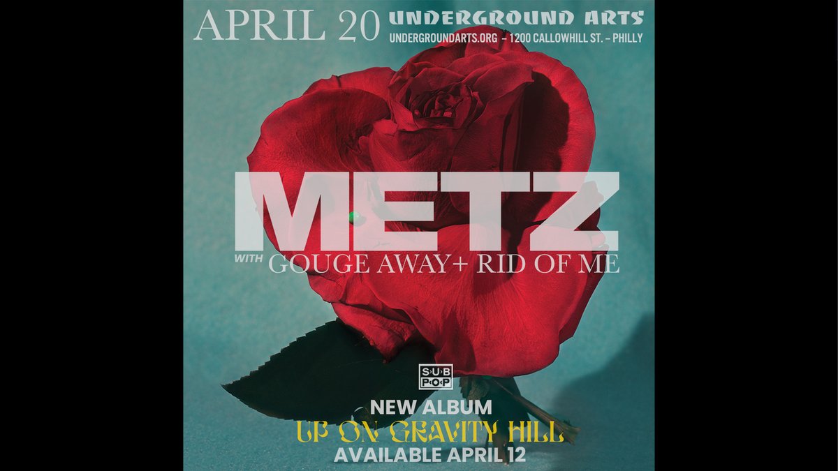 UndrgroundArts's tweet image. **Just Announced**
METZ returns with a brand new album + tour stopping here on 4.20 with support from Gouge Away + Rid of Me
-
Tickets on sale now &amp;gt;  bit.ly/Metz_UA24