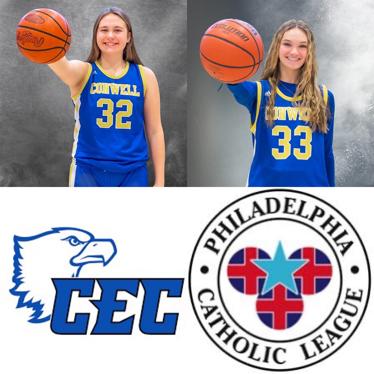 CECGB's tweet photo. Congrats to Lily Milewski (‘25)  (2nd Team) and Brooke McFadden (‘24)  (3rd Team) on their well deserved  2023-24 PCL All Catholic Honors https://t.co/EpTFY1AvF4