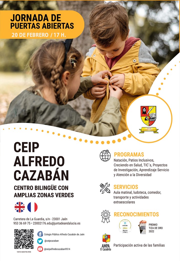 ceipcazaban's tweet photo. ¡Os esperamos! https://t.co/9Z7BT7GYQl