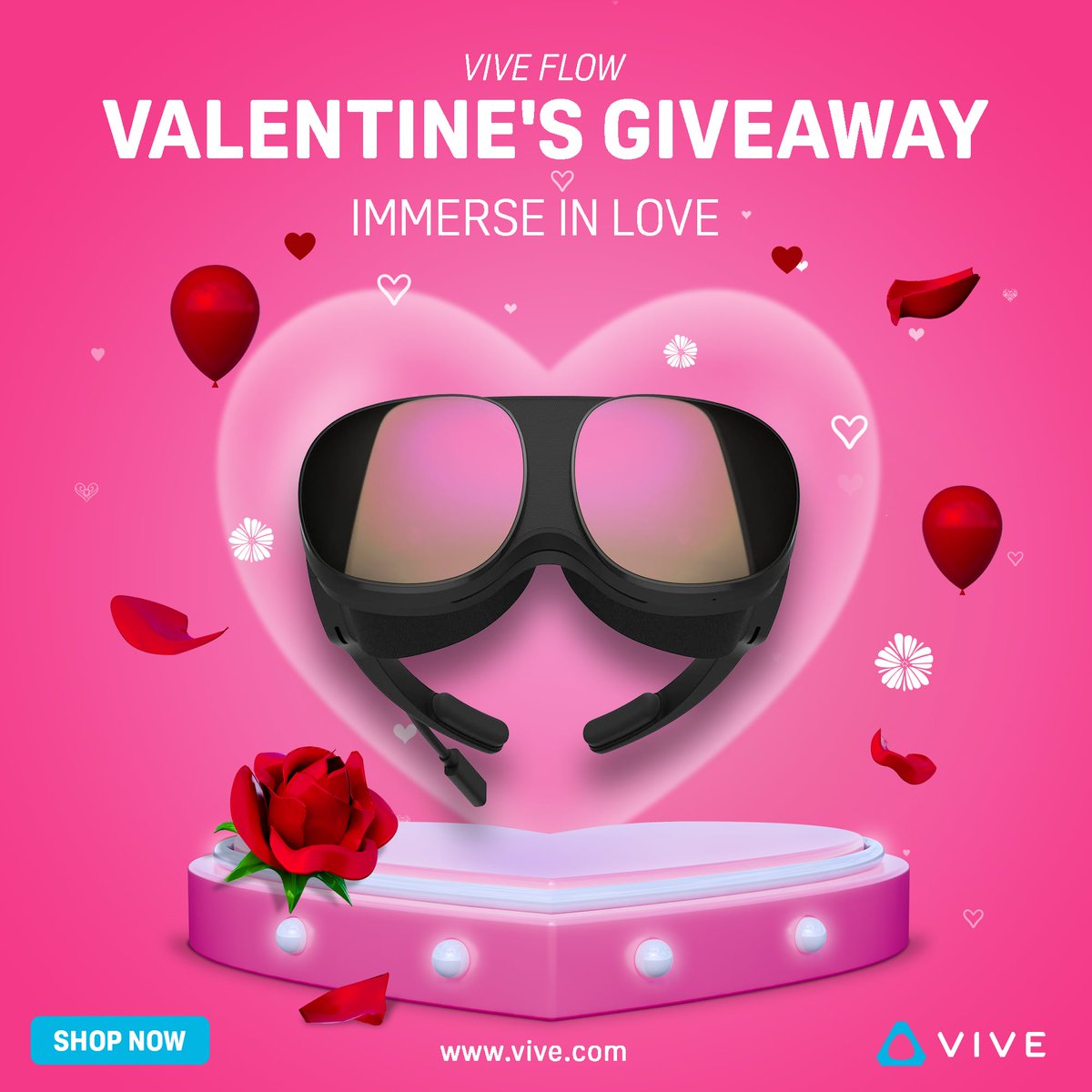 Have a special someone who you'd love to share VR adventures with? 🥰 We're giving away a pair of VIVE Flow headsets to one lucky couple! 😎😎 🔁 Retweet this post to enter.
