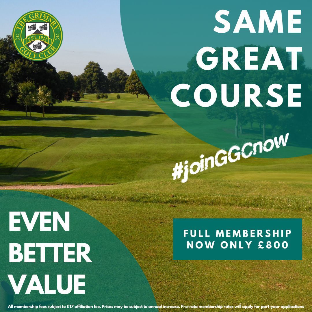 GrimsbyGolfClub's tweet photo. Why settle for ordinary when you can have extraordinary? Grimsby Golf Club redefines value with our Same Great Club, Even Better Value memberships!

Golf membership that puts your satisfaction and value for money first.
#joinGGCnow #GrimsbyGolfClub #GolfMembership #GolfGoals https://t.co/o4CtjrN2Bb
